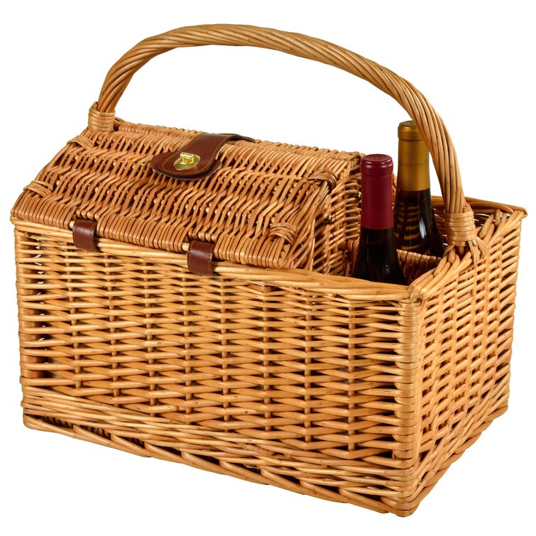 Arlmont & Co. Perseus 2 Person Reed Willow Picnic Basket & Reviews